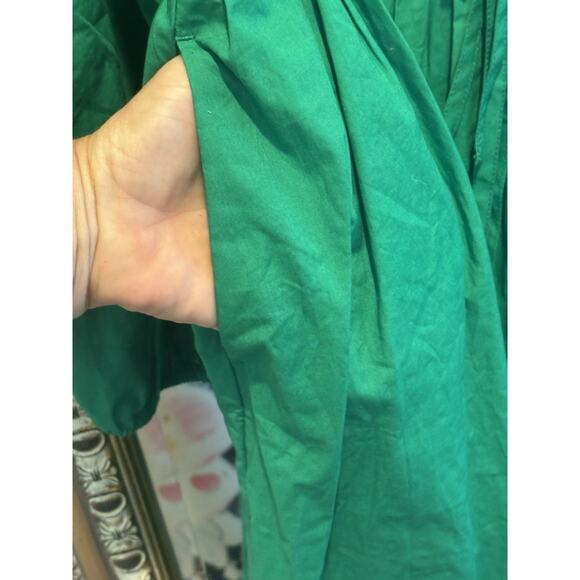 NWT J. Crew Green Cotton Dress, 8 - Picture 8 of 16
